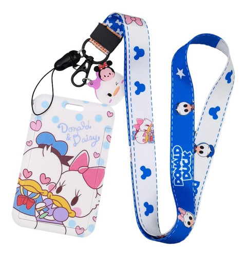 Portacredencial + Lanyard Donald Y Daisy