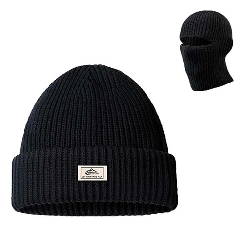 Gorro Balaclava Térmico Pasamontañas Uso Diario Lana Negro Lana Estándar