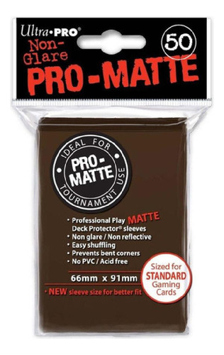 Libro - Protectores Standard Matte Marron X 50 - Ultra Pro