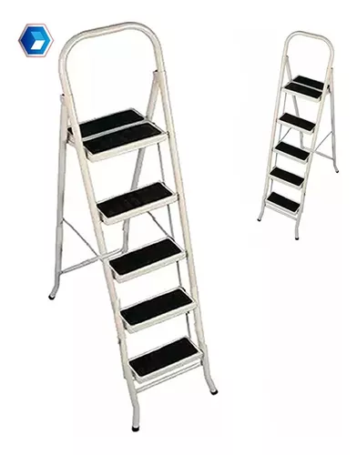 Escalera Metalica Plegable 5 Escalones Con Antideslizante