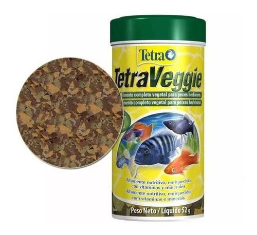 Ração Tetra Veggie Spirulina Flakes 52g