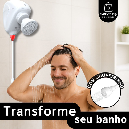 Chuveiro Eletronico Alta Pressao Led 220 Banheiro Residencia