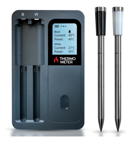 Thermo-meter Termometro Inalambrico De Carne Para Asar Y Ahu