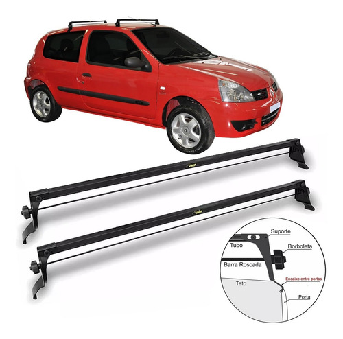 Rack De Teto Aco Renault Clio 2 Portas 2010