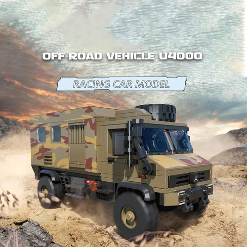C Modelo De Vehículo Especial De Camuflaje Con Bloques De