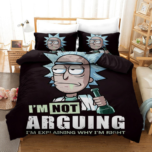 Conjuntos De Ropa De Cama Rick And Morty, Individuales, 3 Pi