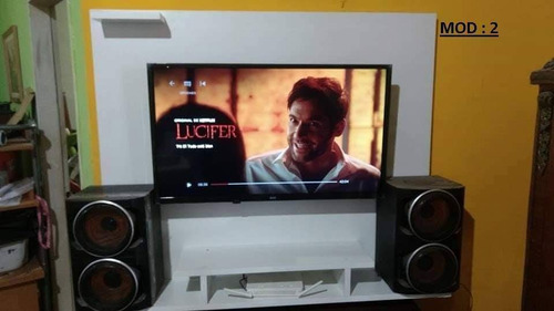 Rack Panel Flotante Led Tv Lcd 32 43 Chau Cables !!