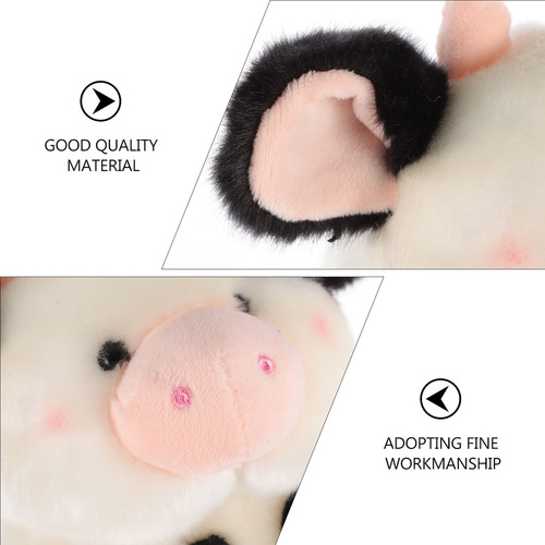 1 Adorable Peluche De Peluche Con Forma De Vaca Lechera Con