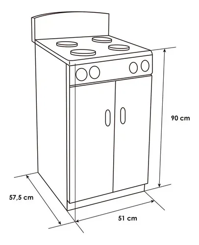 Estufa De Piso Abba 4 Puestos Gas Natural Ab 100-5n N