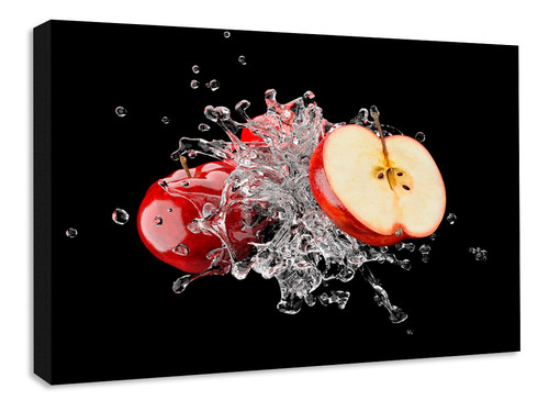 Cuadro Decorativo Canvas Explosión De Fruta Manzana 60x40