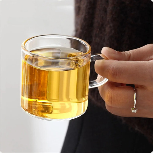 X2 Jarritos Tazas Vidrio Templado C/plato Café 90 Ml