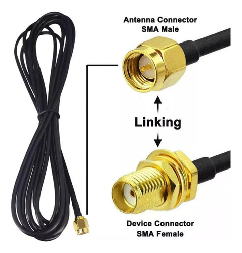 Cable Coaxial Sma Extensión Antena Internet Wifi 5 Metros