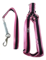 Comprar Coleira Peitoral De Cachorros Ajustavel E Guia Cães Pequenos Cor Rosau002Fpreto Tamanho Da Coleira G