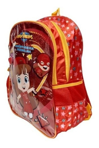 Mochila De Costas Os Aventureiros Aventureira Vermelha Cor Vermelho