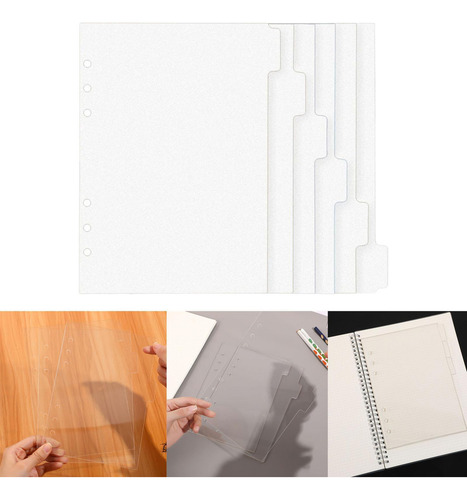 . 6 Folhas De Papel De Substituição Para Fichário,