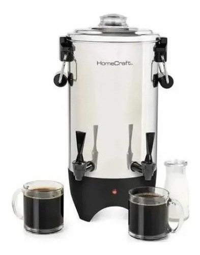 Cafetera Acero Inoxidable Doble Llave De Urna 45 Tazas