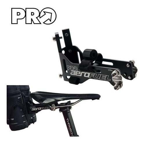 Porta Caramañola Bajo Asiento Shimano Pro Tria -lucas Bike Color Negro