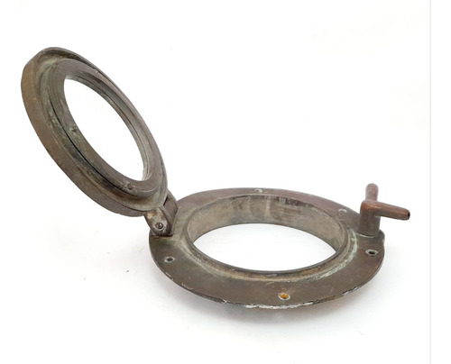 Escotilha Náutica Antiga Em Bronze Bronze (Usado)