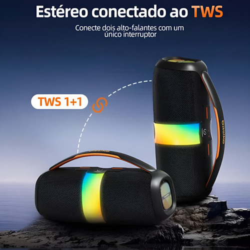 Altavoz Bluetooth Portatil Subwoofer Basuca Con Rgb Soonbox