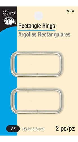 Dritz 781-65 - Cierre De Anillos Rectangulares, Niq