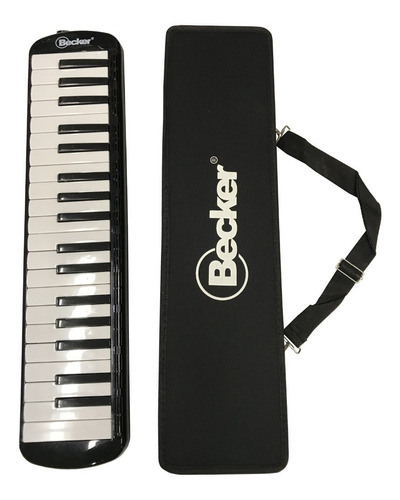 Imagem 2 de 3 de Escaleta Pianica Melodica Becker 37 Teclas M-37 Preto