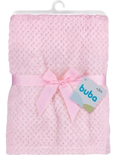 Mantinha Macia Soft Rosa Menina 13227  Buba