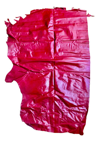 3 Piezas Cuero Vacuno Liviano Rojo Rojo Liso