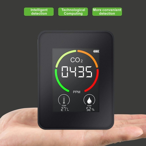 Detector De Ar Digital De Co2 Termohigrômetro Portátil