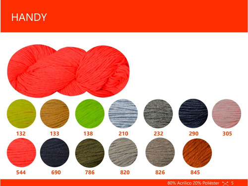 Imagen 2 de 3 de Hilado Handy Nube X 200 Gr. Por Color