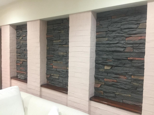 Revestimiento Simil Piedra Interior Exterior Gris