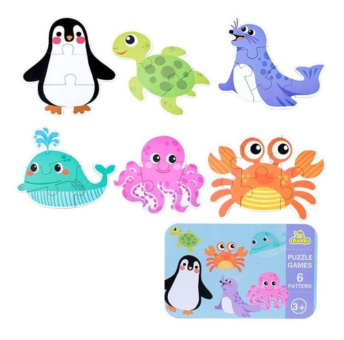 Puzzle Rompecabezas Juguete Didáctico Madera Animales