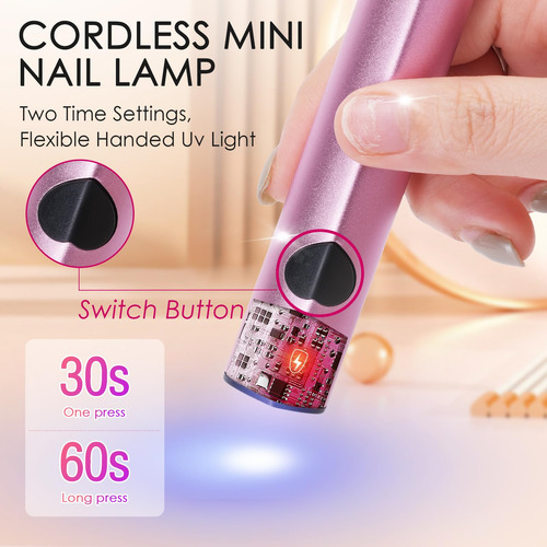 Luz Uv De Mano Para Uñas De Gel, Lámpara De Uñas Led Portáti