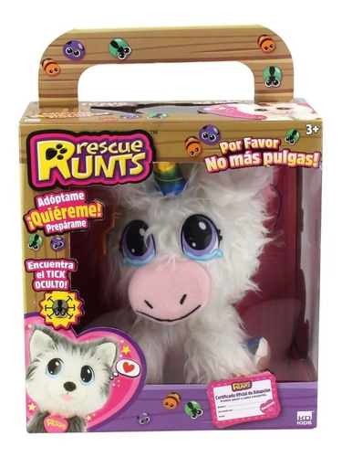 Juguete Mascota Rescatada Peluche Rescue Runts Unicornio