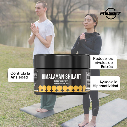 Reset Nutrition Shilajit Himalayan Resin Energía Vitalidad Sabor Sin sabor