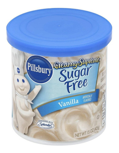 Betún Pillsbury Creamy Supreme Sugar Free Vanilla Frosting 