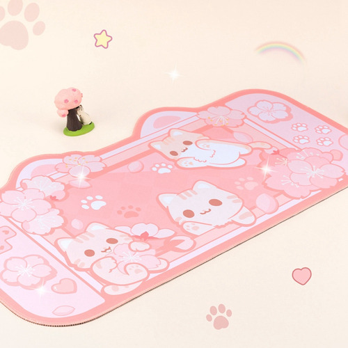 Alfombrilla De Ratón Kawaii Extra Grande Para Adorables Gato