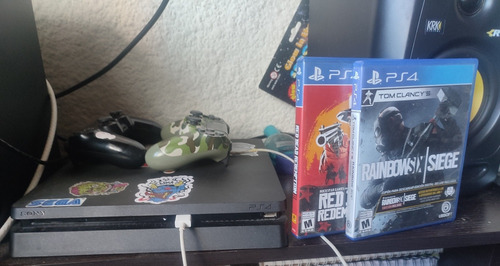 Playstation 4 Slim 1 Tb Dos Controles Y Dos Juegos 