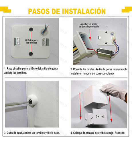 Gosun® Lámpara De Pared Led 12w Impermeable Foco Flotante Estructura Blanco - Blanco Frío