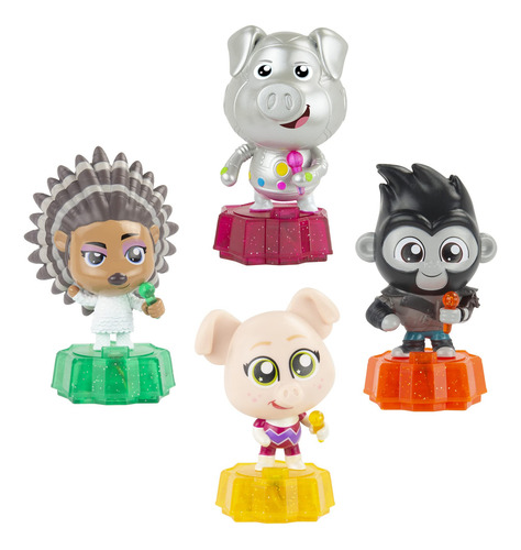 Sing 2: Juego De Figuras Stage Sparkles Incluye Ash, Ro.