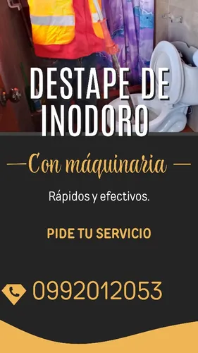 Servicio De Destape De Cañerías Con Maquinaria 0992012053