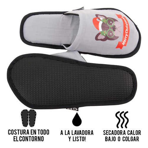 Pantuflas Navideñas Algodón Suave Hombre Mujer Twins