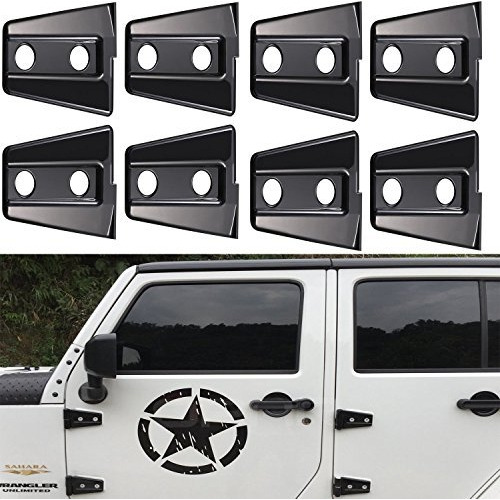 Cubierta De Bisagra De Puerta Negra Jeep Jk Wrangler Un...