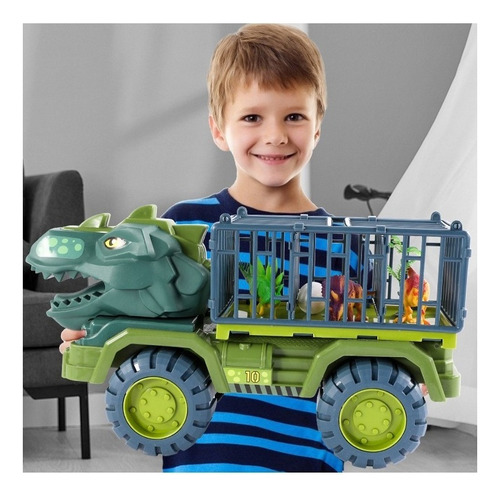 Camión Transportador Con Cabeza De Dinosaurio