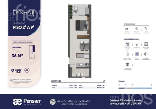 Imagen 15 de 30 de Venta Departamento Monoambiente Con Balcón Y Amenities Barrio Martin A Estrenar