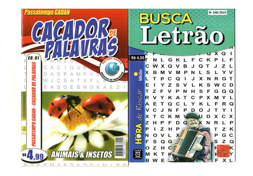 Kit 100 Revistas Caça Palavras