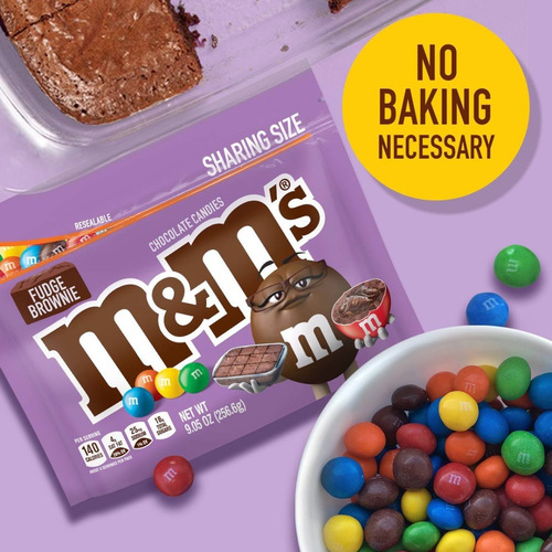 Imagen 4 de 8 de M&m's Fudge Brownie Chocolate Relleno De Brownie Importado