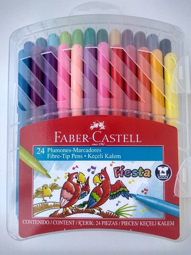 Plumones Faber Castell X24 Estuche Rígido