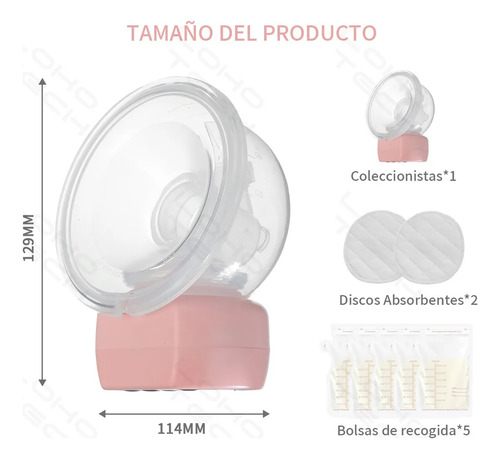 Extractor De Leche Eléctrico Portátil Invisible Rosasuccionador De Leche Portátil 3mode 9 Nivel,pantalla Led Grande,diseño Antirreflujo, Silicona De Calidad Alimentaria Simula La Succión Del Bebé Quie