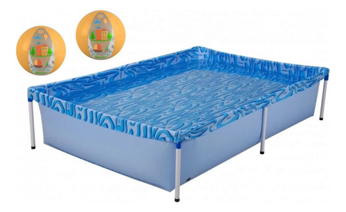 Kit Piscina Infantil Mor Retangular 1000l +2 Bolas Infláveis