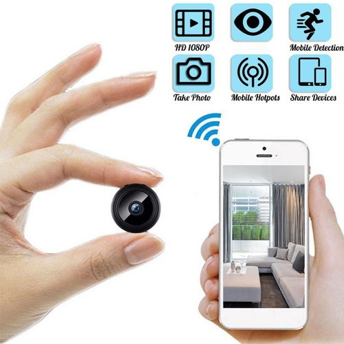 Mini Spy Camera Hd 1080 Wifi 150 Graus Imã Bateria